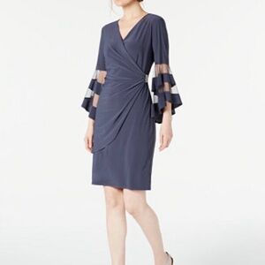 R&M Richard’s Faux Blue Wrap Dress